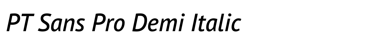 PT Sans Pro Demi Italic